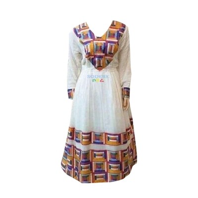 ረዘም ያለ የሀበሻ ቀሚስ  Ethiopian Traditional Long Dress
