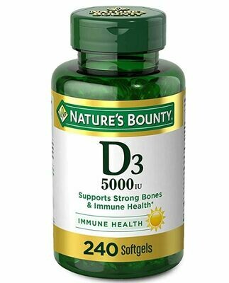 ቫይታሚን ዲ3 Vitamin D3 125 mcg (5000iu), 240 Softgels