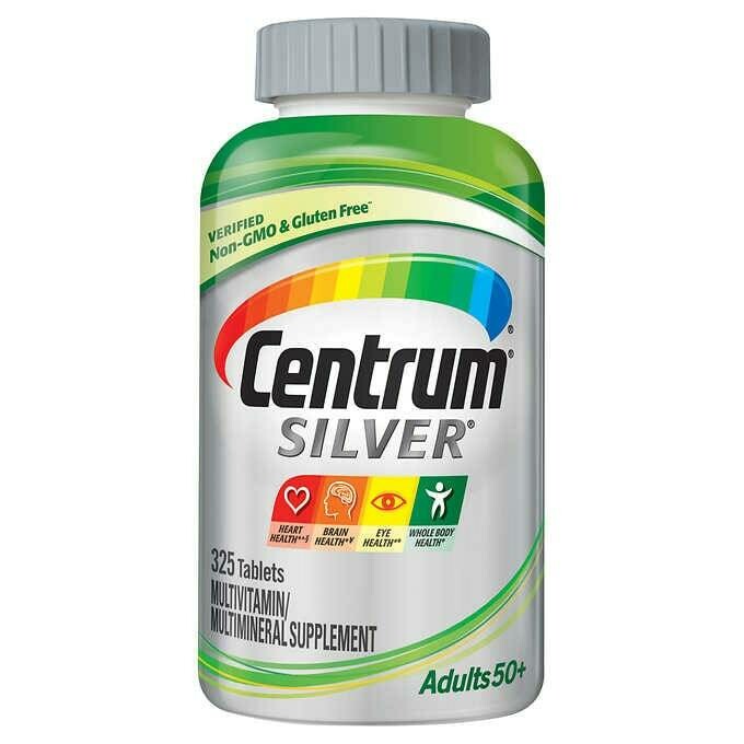 መልቲ ቫይታሚን ከ50 ዓመት በላይ ለሆኑ Centrum Silver Adults 50+ Multivitamin, 325 Tablets