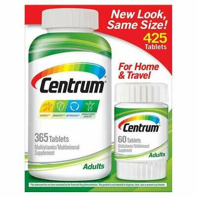 መልቲ ቫይታሚን Centrum Adults Multivitamin, 425 Tablets