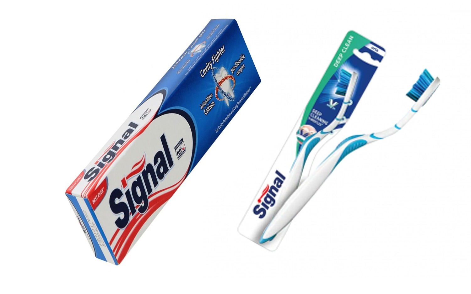ሲግናል የጥርስ ሳሙና እና የጥርስ ቡርሽ Signal Signal Toothpaste &Toothbrush