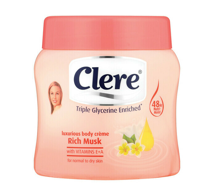 Clere Body Cream Rich Musk 500ml