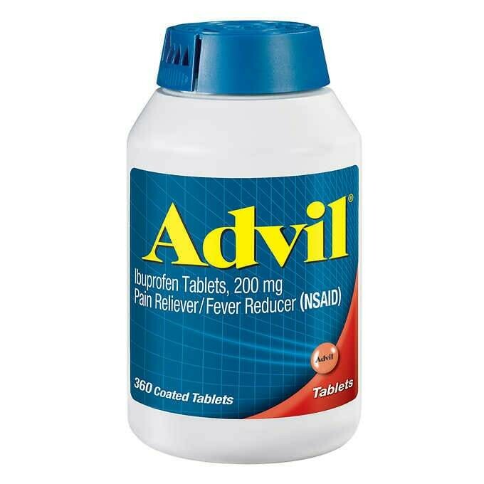 Advil Ibuprofen 200 mg., Pain Reliever/Fever Reducer, 360 Tablets