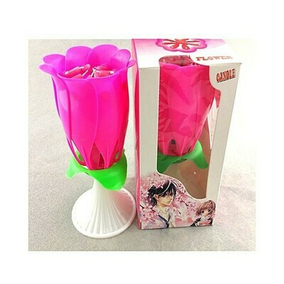 Rubian Intellectual Birthday Rose Candle - Pink
