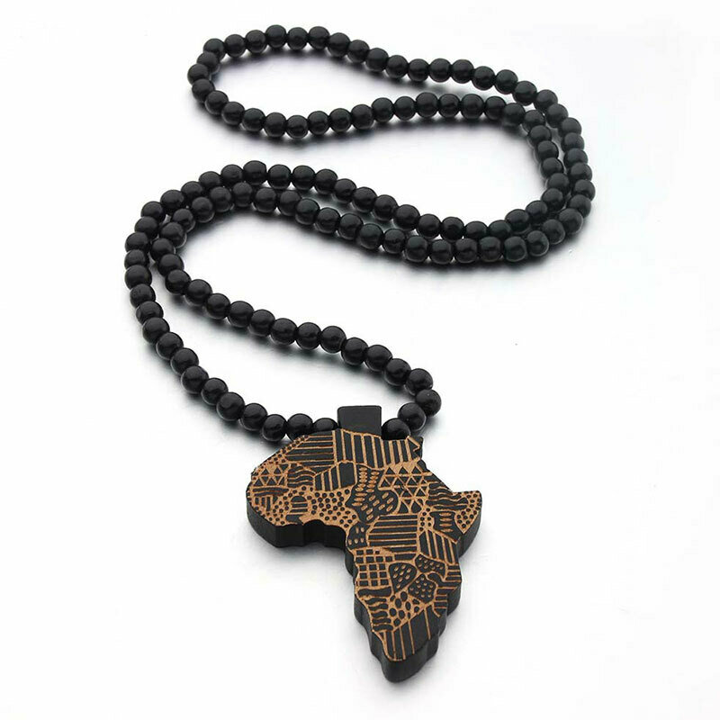Necklaces Pendant Party-Accessories Ethiopian Men Jewelry Beads Women Wood Rock-Pop Hiphop-Africa