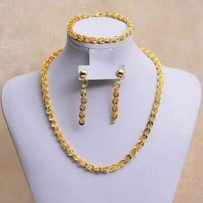 Necklace Earrings Jewelry-Sets Phoenix-Tail WANDO Gold-Color Wedding-Gifts/ethiopian