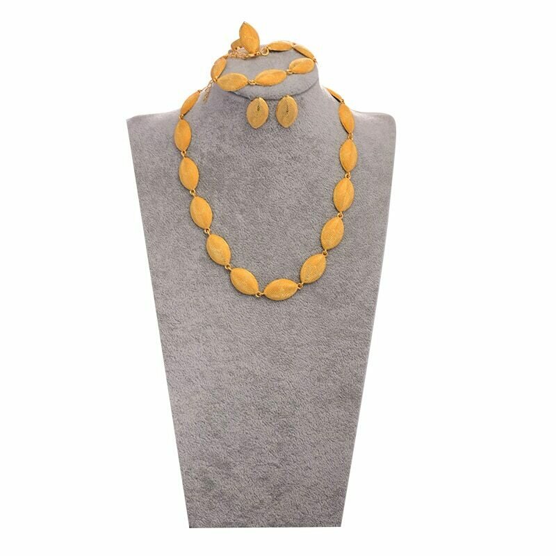 Jewelry-Set Ethiopian Dubai African Gifts Gold-Color Women WANDO for Islam Middle