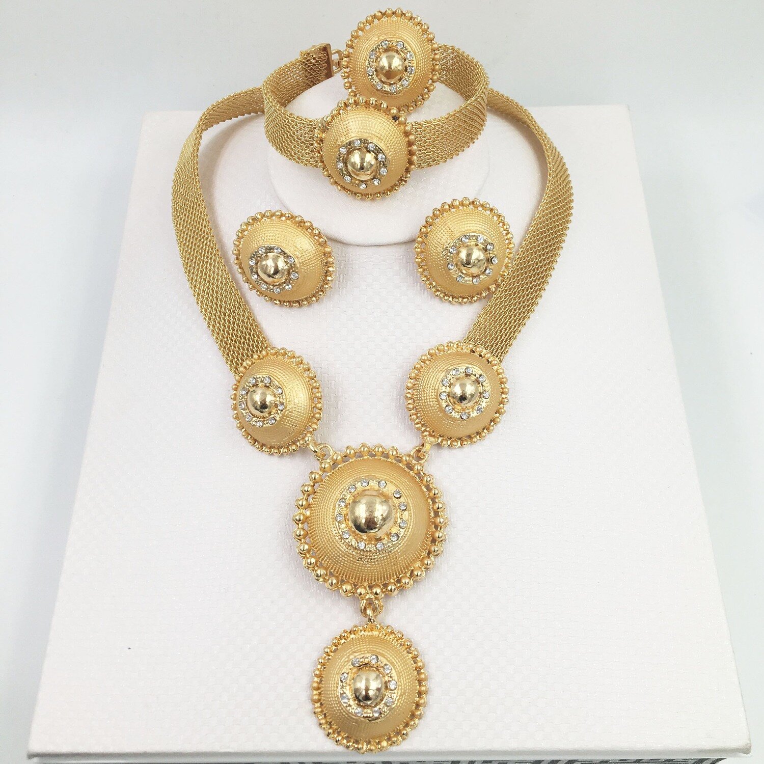 Dubai Gold Jewelry-Set Wedding-African-Beads Nigerian Women Fashion for Ethiopian New-Design