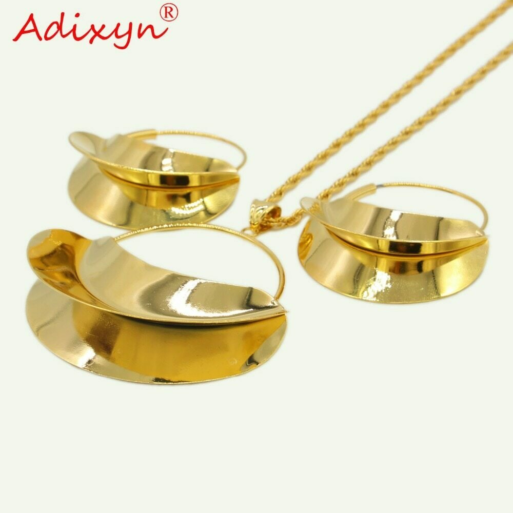 Hyperbole-Bag African/ethiopian Jewelry-Set Gifts Earrings/pendant Gold-Color/copper
