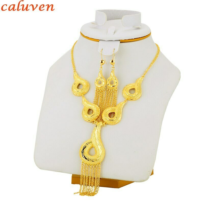 Jewerly-Set Ethiopian Necklace/pendant Shell Gift Gold-Color-Sets Women for Arabic/nigeria