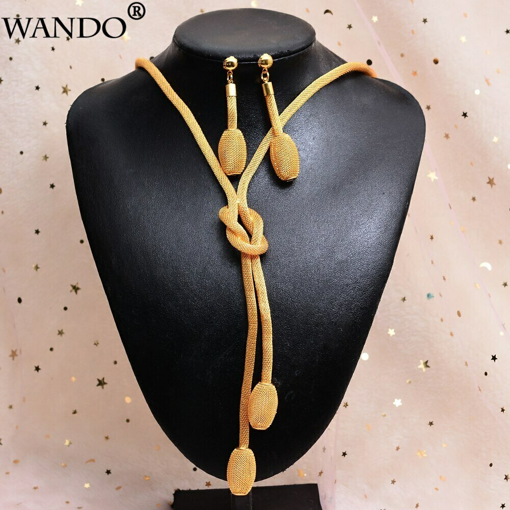 Jewelry-Sets WANDO Ethiopian Eritrea Gift Necklaces/clip-Earrings Wedding-Habesha Bride