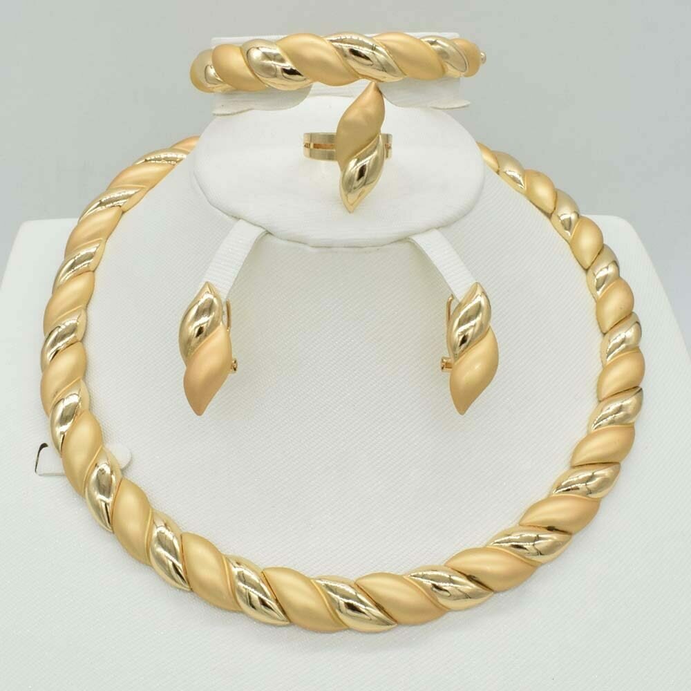 Jewelry-Sets Dubai Gold Nigerian Beads Crystal Rhinestone Parure Wedding-African