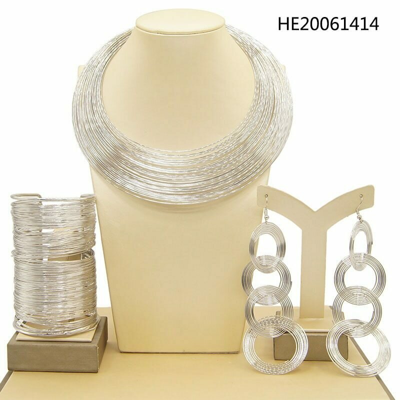 Pendant Earrings Jewelry-Sets Dubai/ethiopian Bangle Necklace Bijoux Chokers Gifts African