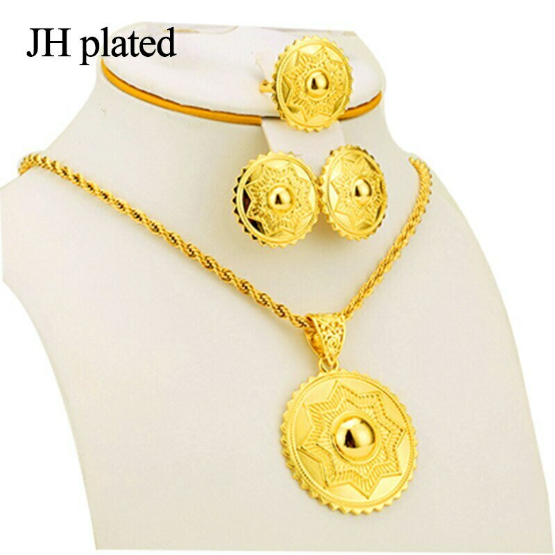 Jewelry-Sets African-Set Chain Eritrea Fashion Women&#39;s Jhplated with Black Rope