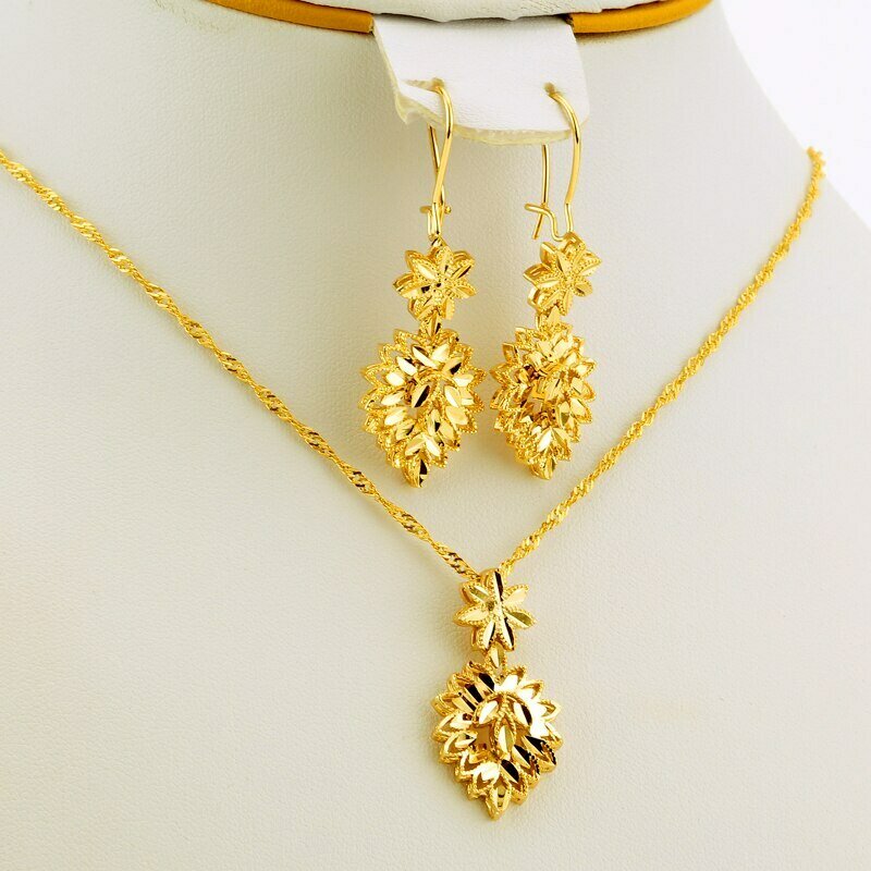 Jewelry-Set Ethiopian Bride Bracelet/earrings Sudan/eritrea African Wedding-Gift Gold-Color