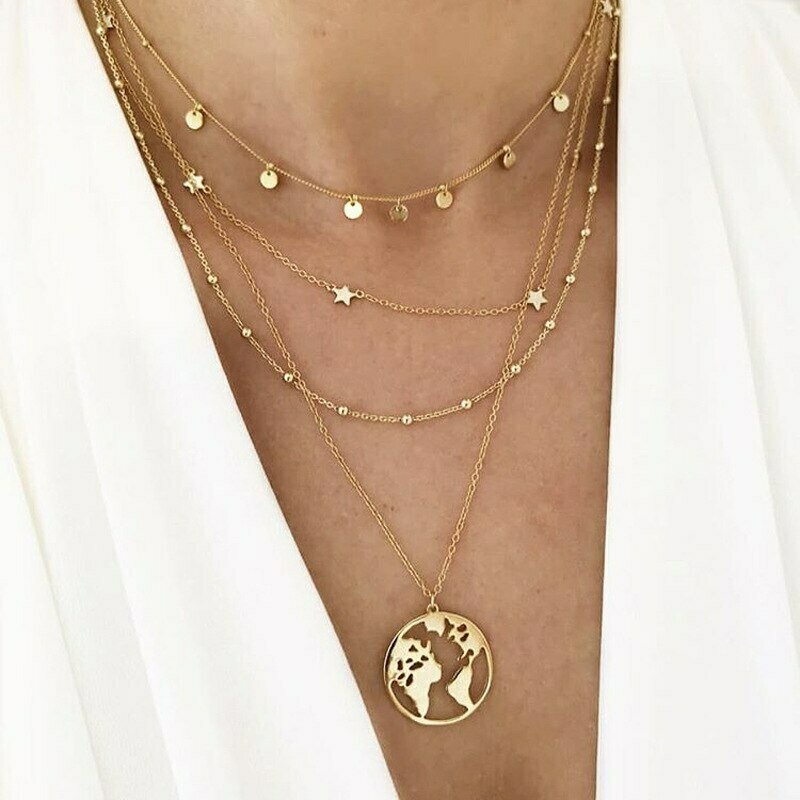 Pendant Necklace Hip-Hop-Item African-Map Wholesale Women Ethiopian-Jewelry Silver-Color/gold-Color