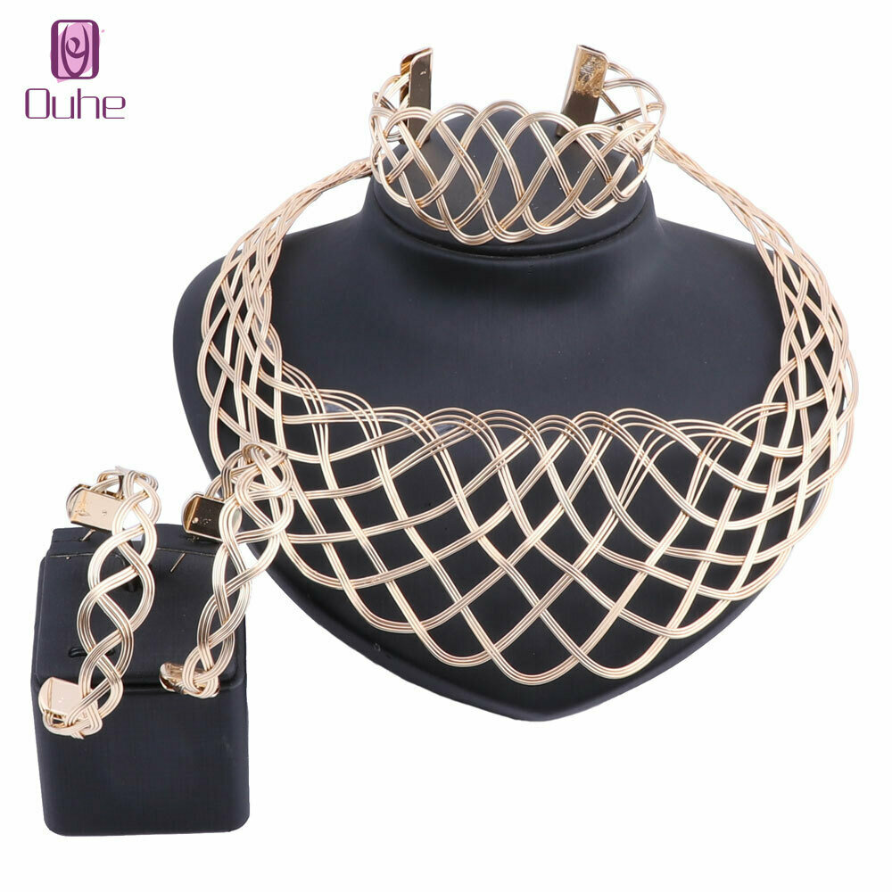 Jewelry-Sets Women Necklace African Beads Ethiopian Wedding-Choker Dubai Nigerian Bridal