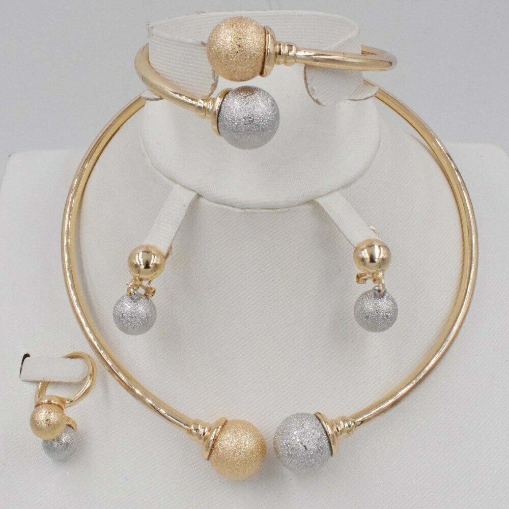 Jewelry-Sets Beads Crystal Rhinestone Dubai Gold Parure Nigerian Wedding-African