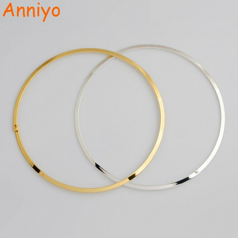 Anniyo Diameter 13cm/5.18inch.Ethiopian Chokers Necklaces for Women Round Necklace Gold
