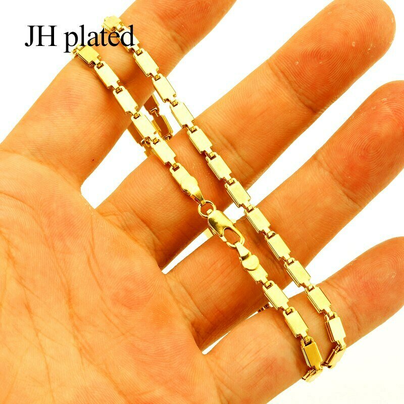 Necklaces Ethiopian-Chain Gold-Color African Women/men Jhplated 45CM Wide-3.6mm Dubai/arab