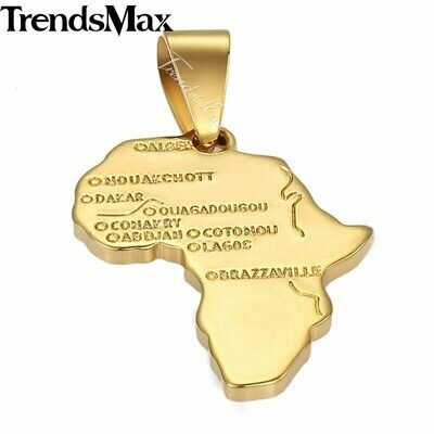 Pendant Necklace Ethiopian-Jewelry Hip-Hop Gold-Color Men Women for Wholesale Gifts GP56A