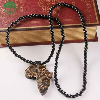 Ethiopian Jewelry Pendant Africa Necklace Wooden Chain Gift Men/women Trendy