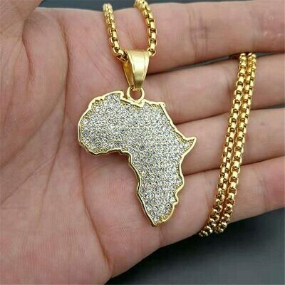 Necklaces Pendants Chain Ethiopian Jewelry Stainless-Steel Africa Women/men Gold-Color