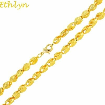 THICK Necklace Ethiopian Chain Africa Gold-Color Ethlyn 50cm-Width 3MM Eritrea-Chunky