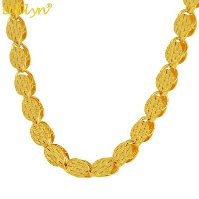 Gold-Color Ethiopian/Africa/eritrea Necklaces Women Chain Thick Ethlyn 60CM 7MM MY17