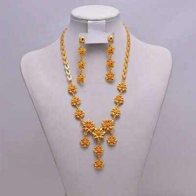 Necklace Earring Wedding-Jewelry-Sets Ethiopian Eritrea Gift Bride Dubai Women African