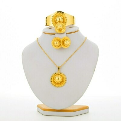 Jewelry-Sets Habesha Ethiopian National Eritrea Gifts Gold-Color Festivals
