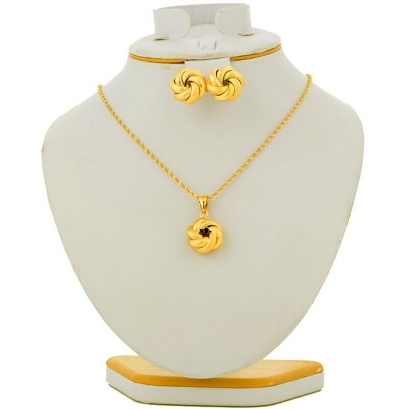 Fashion Earrings Jewelry-Sets Round-Necklace Ethiopian Bride Dubai African-Statement