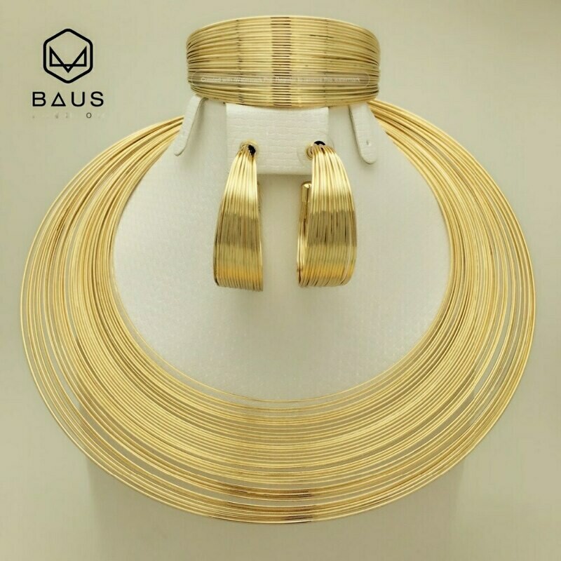 Jewelry-Set Ethiopian Dubai Arabic Gold African Beads Nigerian Wedding Indian Gold-Color