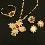 Wedding-Jewelry-Sets Ethiopian Traditional Romantic Gold-Color Bridal Women Trendy