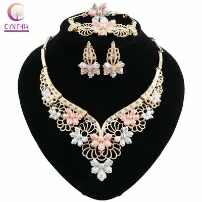 Ethiopian Jewelry Necklace Rhinestone African-Costume Earrings Women&#39;s Fashion And CYNTHIA