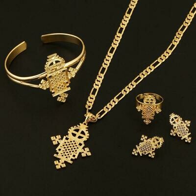 Ethiopian Religious Coptic Crosses Jewelry African Wedding Jewelry Setz