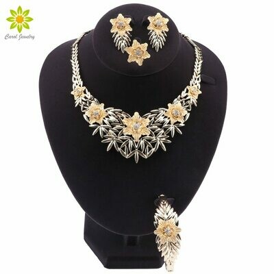 Jewelry-Sets Ethiopian Crystal Dubai Classic Bridal Elegant Fashion African Women Wedding