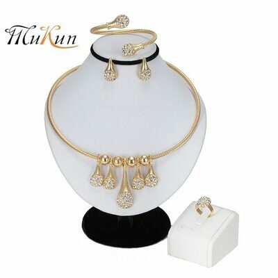 Jewelry-Sets Ethiopian African-Beads Indian Wedding Dubai Gold-Color Fashion Women MUKUN