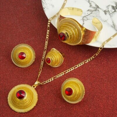 Jewelry-Sets Habesha-Style Kenya Hot-Ethiopian Coptic Eritrea Cross-Gold Nigeria
