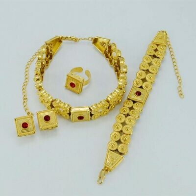 Ring-Habesha Ethiopian Wedding-Jewelry Necklace Gifts-Set Chokers Eritrea Africa Bridal
