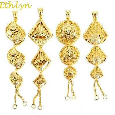 Pendant Gold-Color African Ethiopian/middle-east/Arab Ethlyn Vintage Personality Women&#39;s