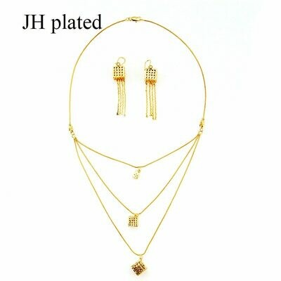 Jewelry-Sets Africa Necklace Earrings Wedding-Gift Nigerian Women Fashion Arab Jhplated