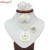 Jewelry-Sets Habesha Silver African Wedding-Gifts Earrings/Ring/bangle Adixyn N06155