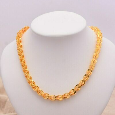 Africa Jewelry Ethiopian Tail-Necklace Eritrea-Chain Gold-Color Women Thin-Link Peacock