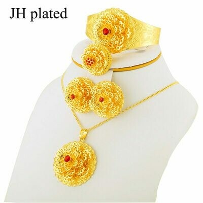 Jewelry-Set Habesha Ethiopian African Bride Pendent/ring Wedding Women Jhplated New
