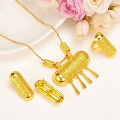 Jewelry-Set Habesha Ethiopian Traditional Gifts Wedding Pendant/ringeritrea Fashion Women&#39;s