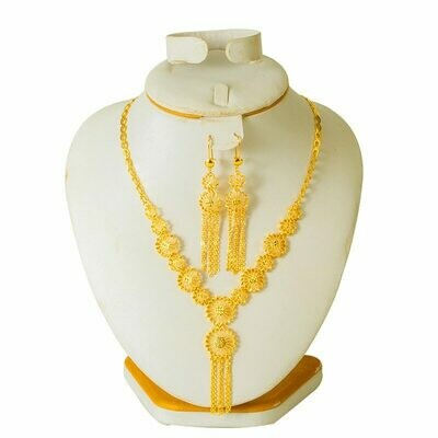 Jewelry-Set Necklace Bridal Dubai Gold-Color Women African Gift for Arabic New