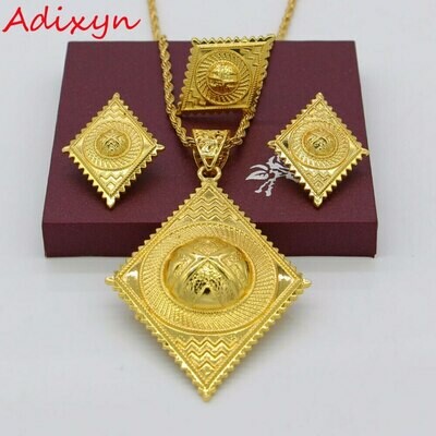 Jewelry-Set Ethiopian Gold-Color Eritrean/arabic Gifts Fashion African Adixyn Wedding