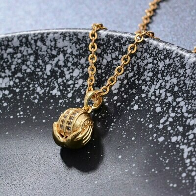 Necklace Ethiopian Pandent Bridal Gold-Color Women for African Dubai Indian Party Round