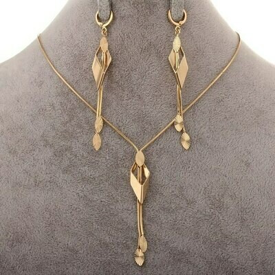 Pendant Necklace Jewelry-Set Earring Bijoux Ethiopian Parure Gold-Color Women African
